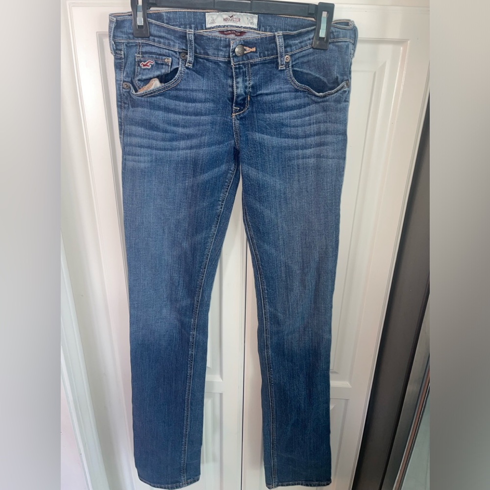 Hollister Jeans Women’s Size 3L 26x35 Social Stretch Blue Denim‎ Actual 26x34